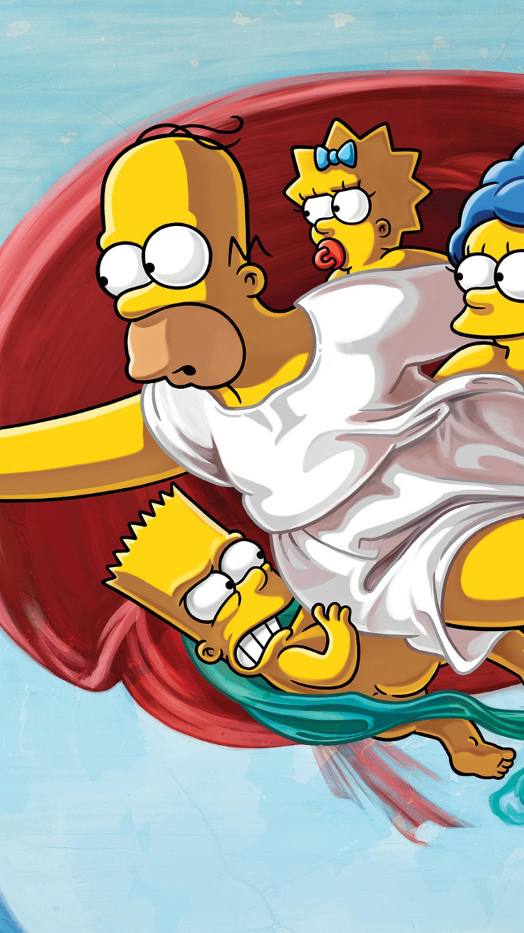Simpsons HD wallpaper 750x1334