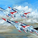 Das Republic F 105 Thunderchief Fighter Bomber Wallpaper 128x128