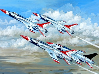 Обои Republic F 105 Thunderchief Fighter Bomber 320x240
