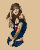 Rocker girl wallpaper 128x160