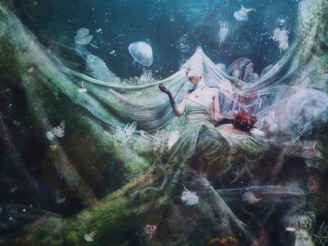 Underwater Abstraction wallpaper 640x480