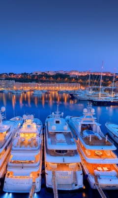 Fondo de pantalla Monaco Hercules Port 240x400