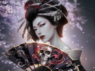 Japanese Geisha sfondi gratuiti per cellulari Android, iPhone, iPad e desktop