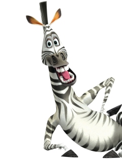 Fondo de pantalla Zebra - Madagascar 4 240x320