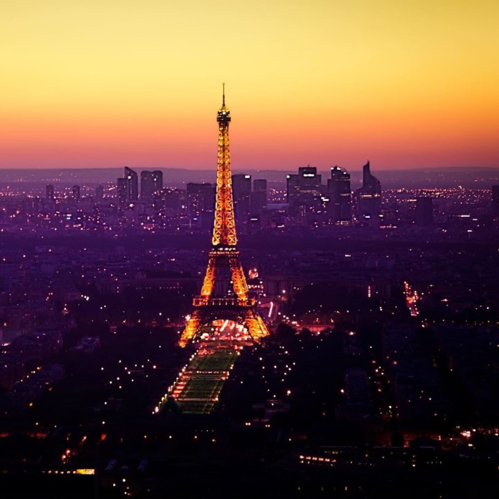 Eiffel Tower And Paris City Lights screenshot #1 1024x1024