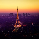 Sfondi Eiffel Tower And Paris City Lights 128x128