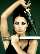 Обои Warrior girl with swords 132x176