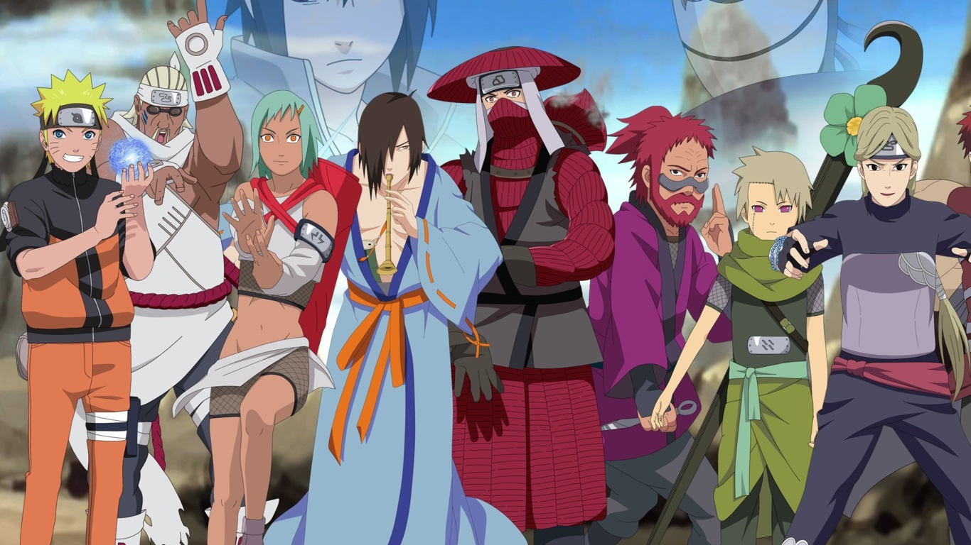 Screenshot №1 pro téma Naruto Shippuden, Jinchurikis, Uchiha, Tobi, Obito 1366x768