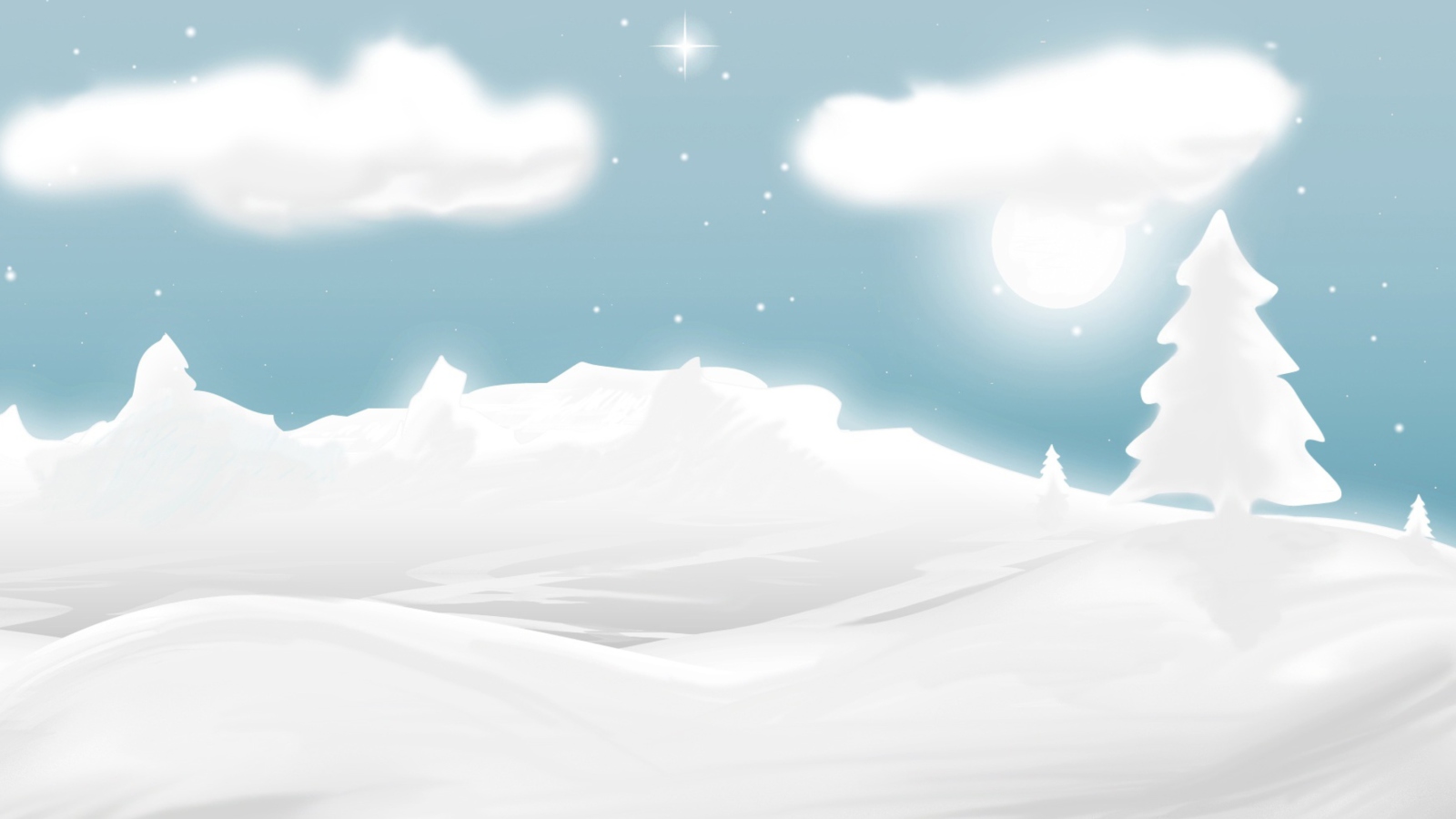 Das Winter Illustration Wallpaper 1600x900