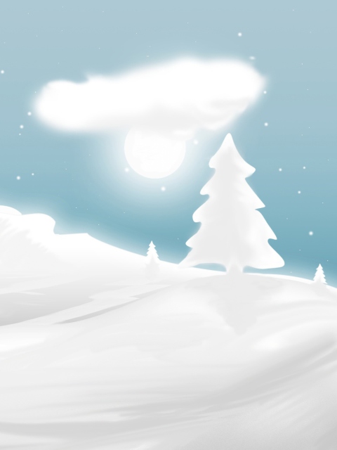 Fondo de pantalla Winter Illustration 480x640