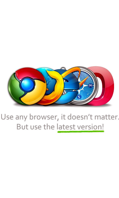 Das Choose Best Web Browser Wallpaper 480x800