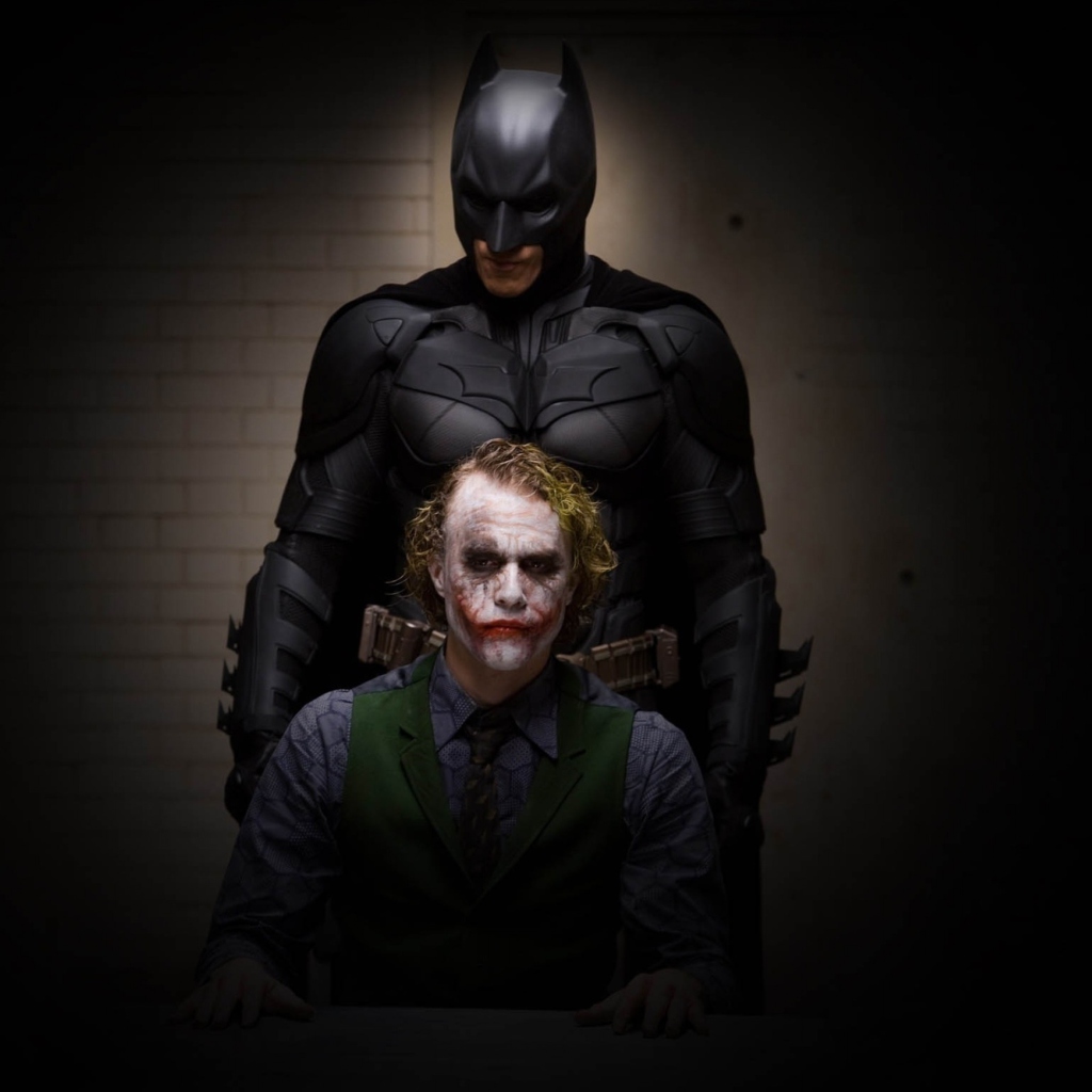 Das Batman And Joker Wallpaper 1024x1024