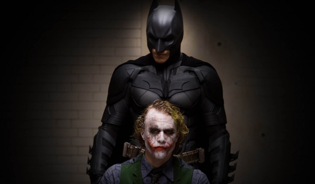 Das Batman And Joker Wallpaper 1024x600