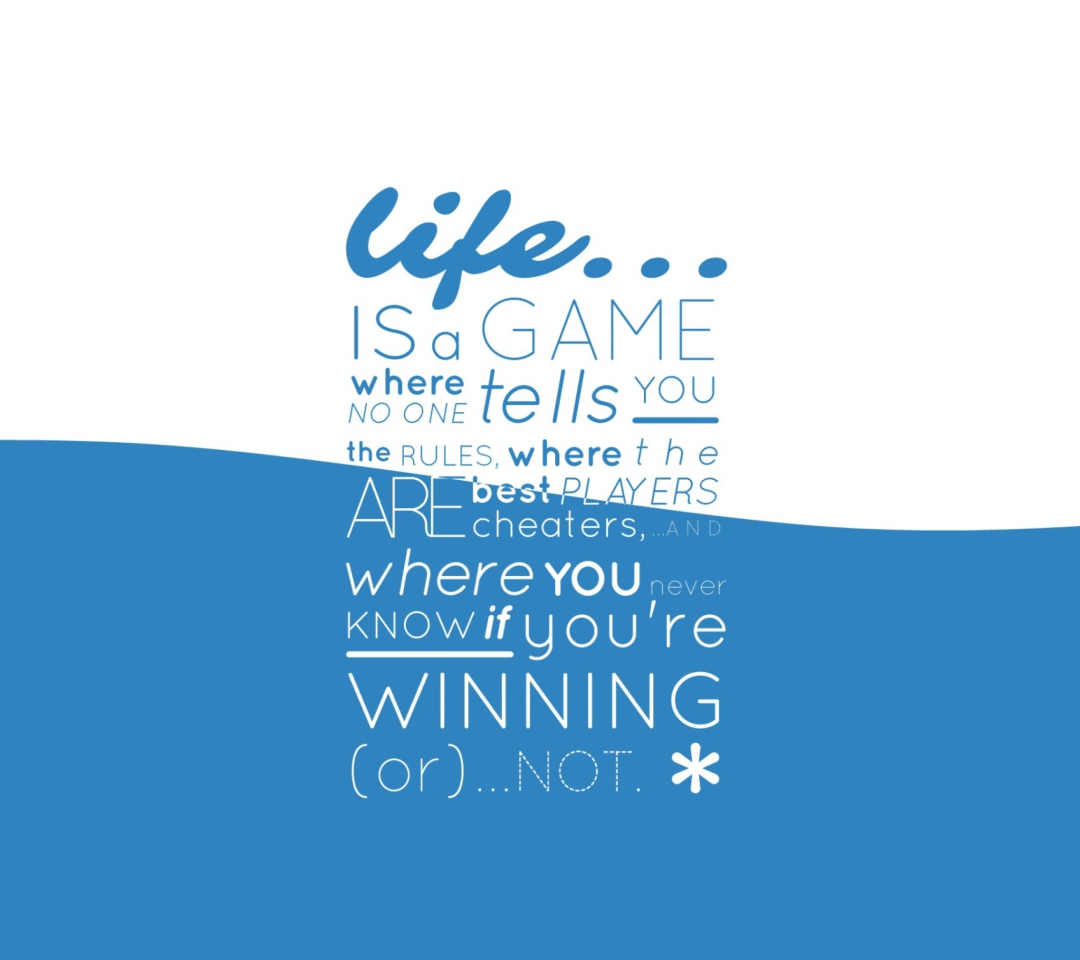 Fondo de pantalla Life Is A Game 1080x960