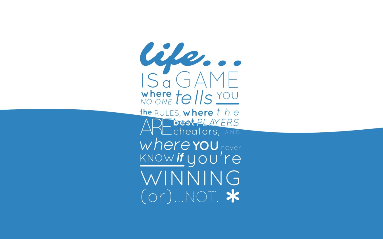 Das Life Is A Game Wallpaper 1280x800
