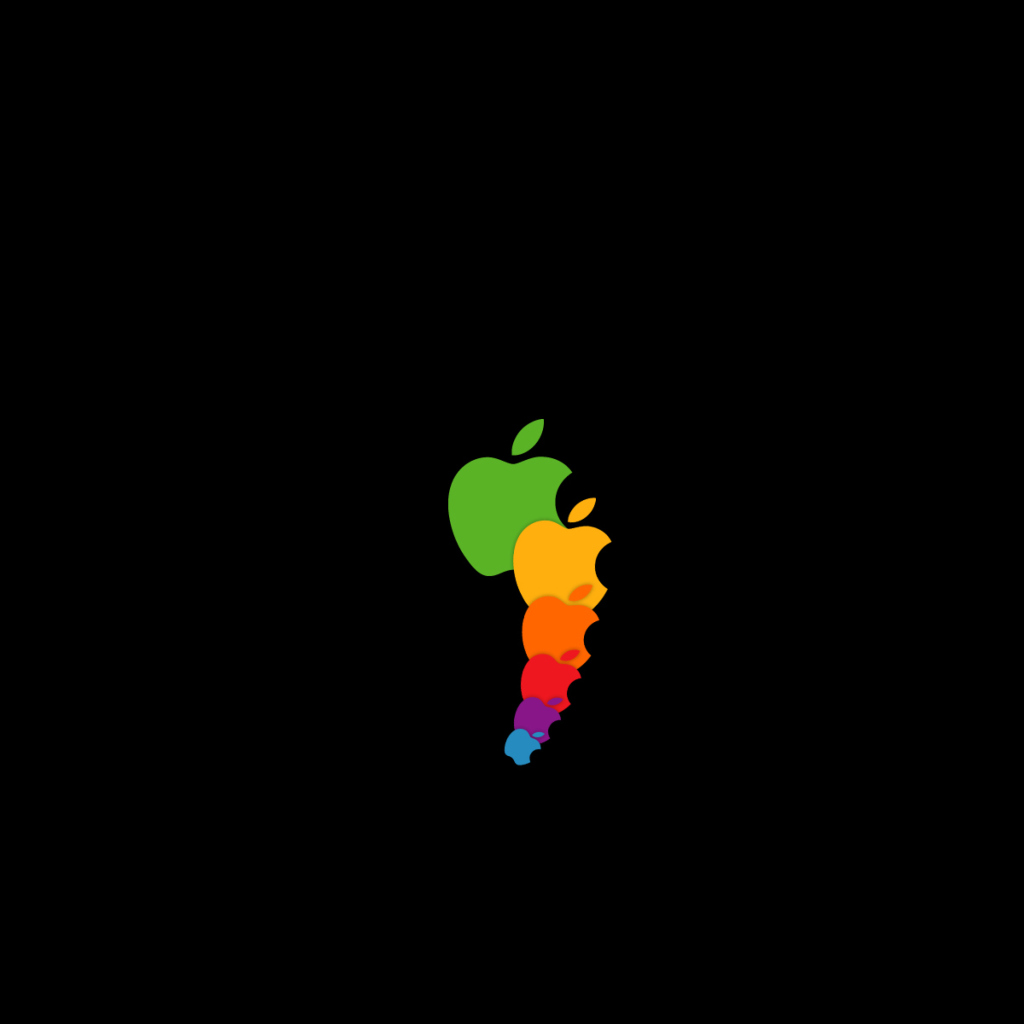 Fondo de pantalla Apple Rainbow 1024x1024
