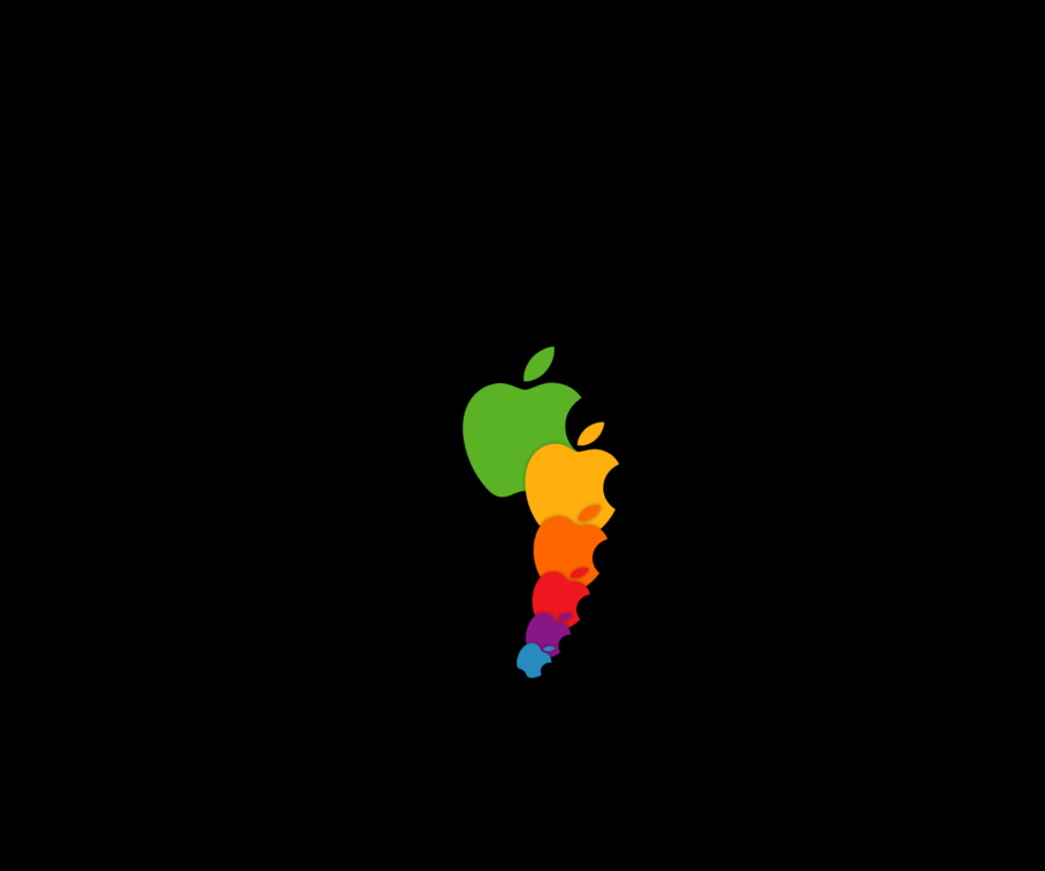 Das Apple Rainbow Wallpaper 960x800