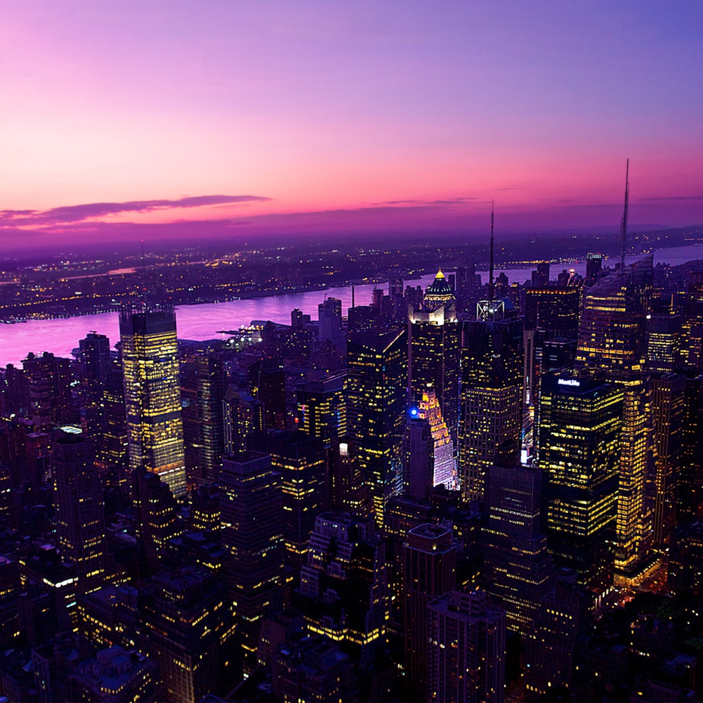 Fondo de pantalla Twilight In New York City 1024x1024