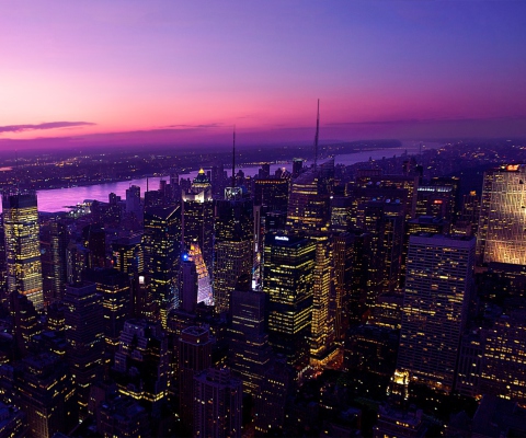 Fondo de pantalla Twilight In New York City 480x400
