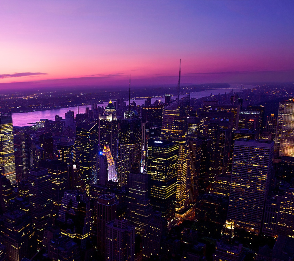 Fondo de pantalla Twilight In New York City 960x854