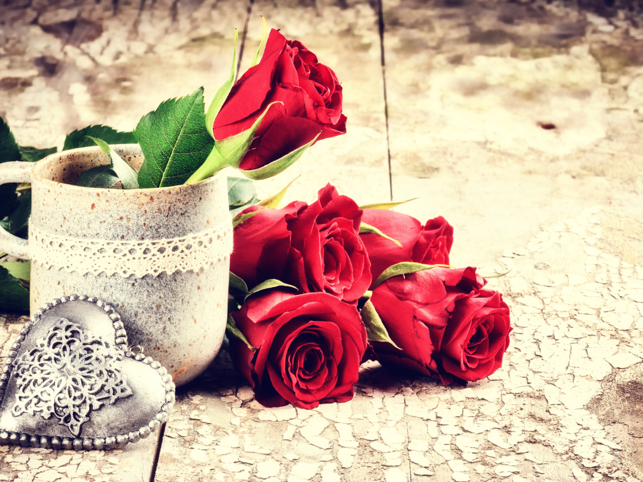 Fondo de pantalla Valentines Day Roses 1280x960