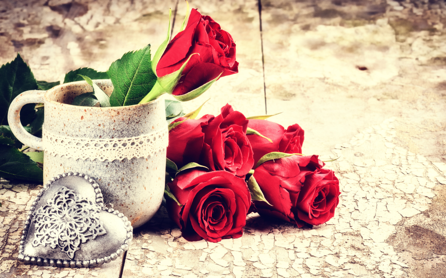 Обои Valentines Day Roses 1440x900