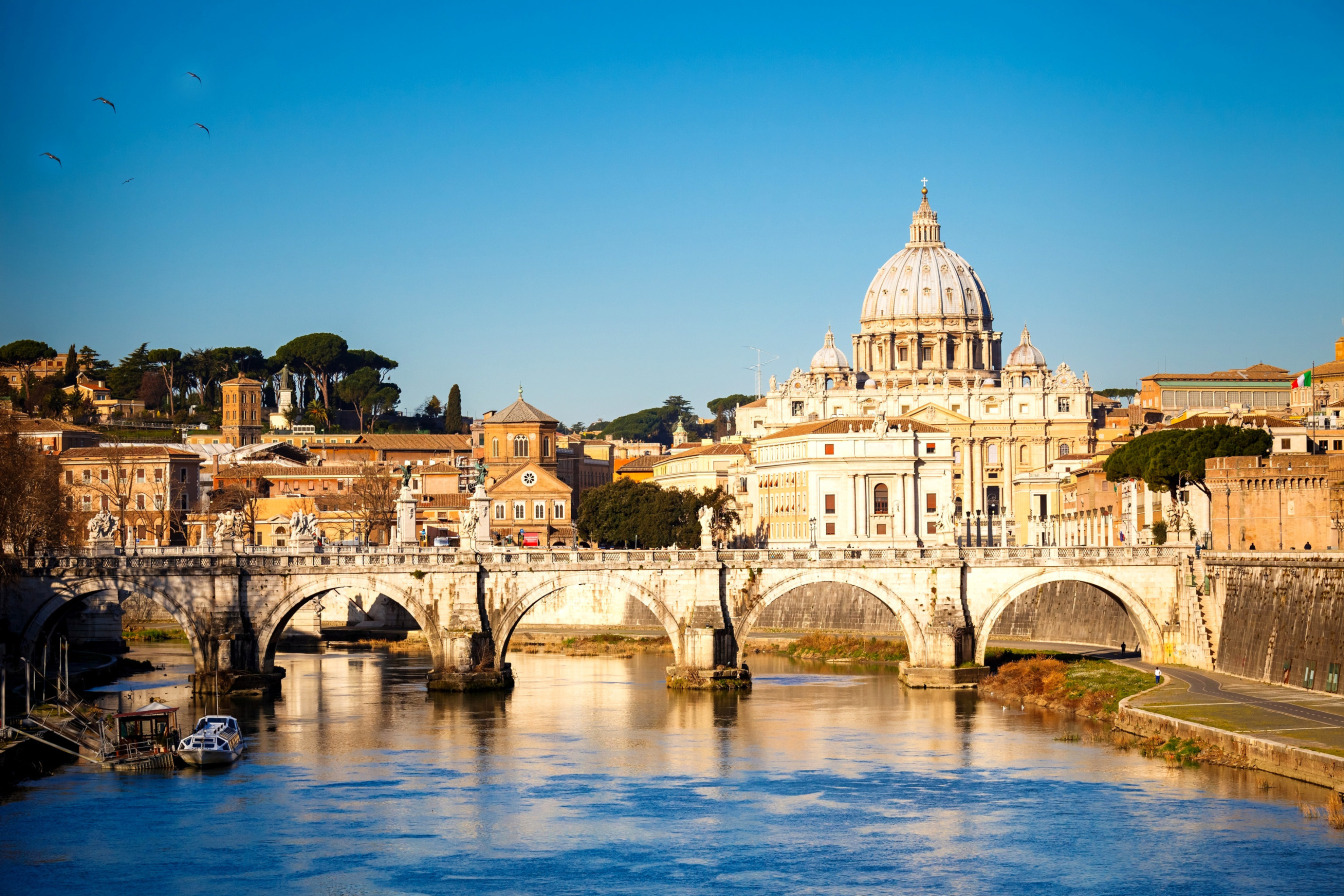 Fondo de pantalla Ponte Sant Angelo in Rome 2880x1920