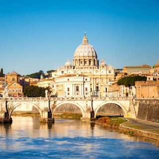 Kostenloses Ponte Sant Angelo in Rome Wallpaper für iPad mini 2