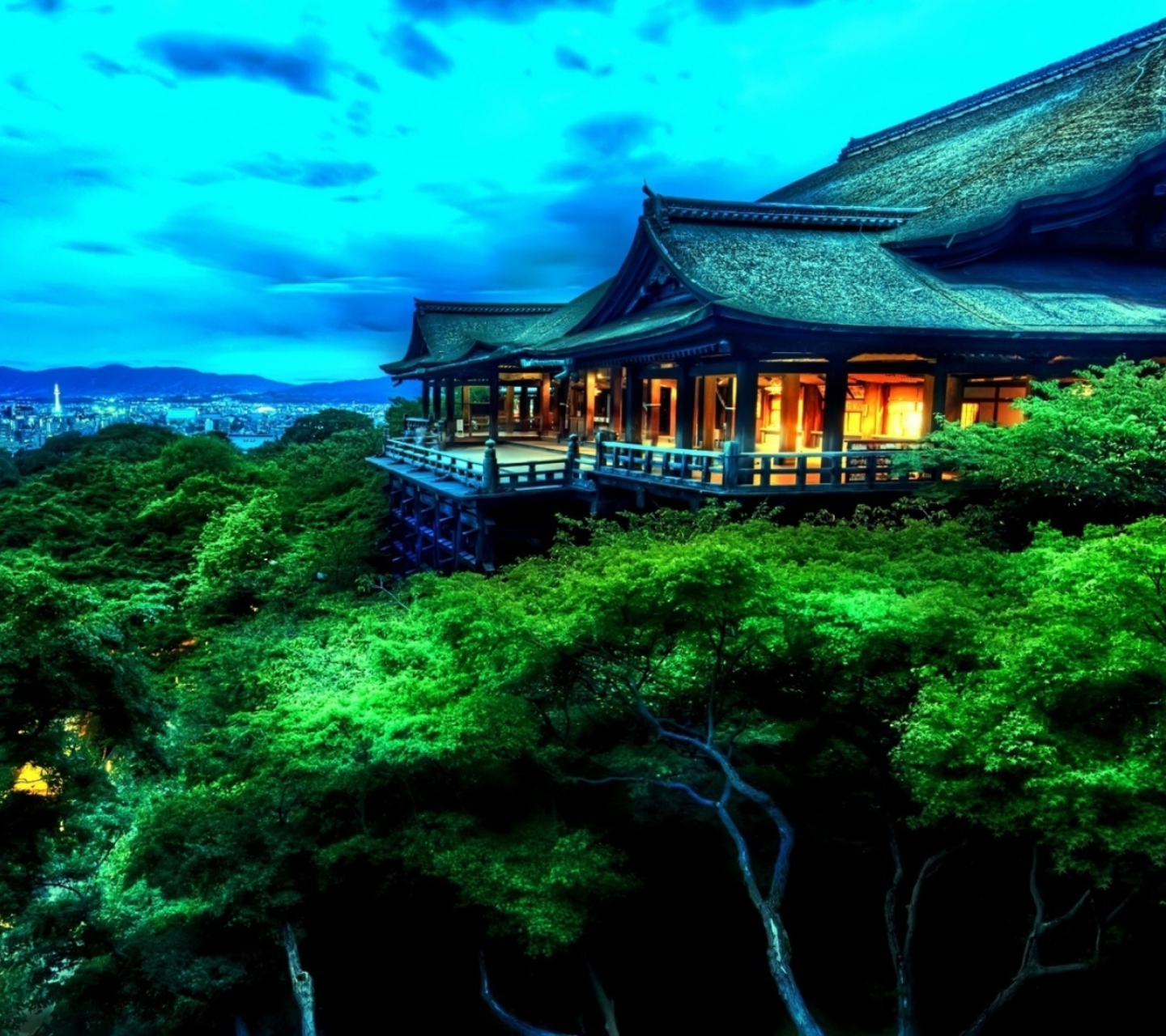 Screenshot №1 pro téma Temple Over Green Trees 1440x1280