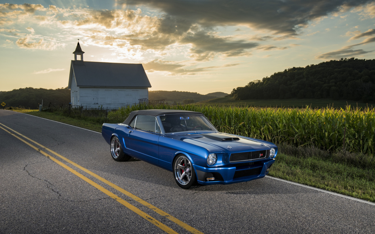 Обои 1965 Convertible Mustang Ballistic Ringbrothers 1280x800