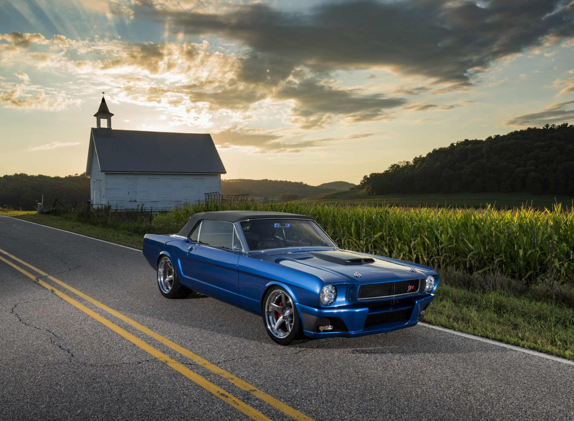 Обои 1965 Convertible Mustang Ballistic Ringbrothers 1920x1408