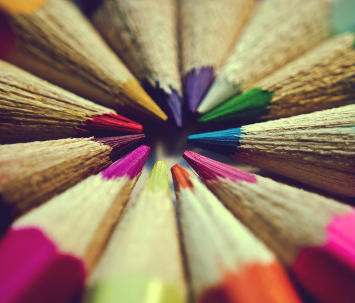 Das Bright Colors Of Pencils Wallpaper 1200x1024