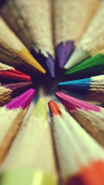 Bright Colors Of Pencils wallpaper 360x640