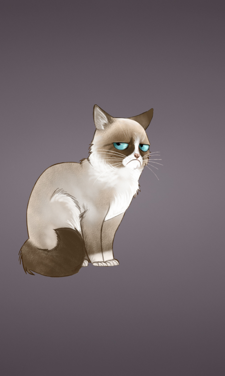 Обои Grumpy Cat 768x1280