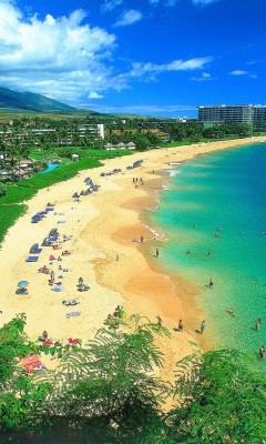 Kaanapali Beach Maui Hawaii wallpaper 240x400