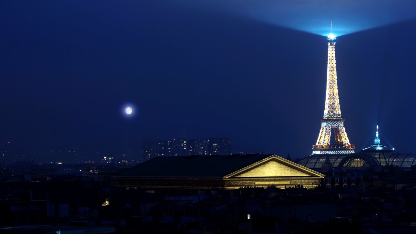 Sfondi Paris Night 1366x768