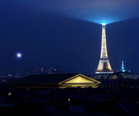 Обои Paris Night 480x400