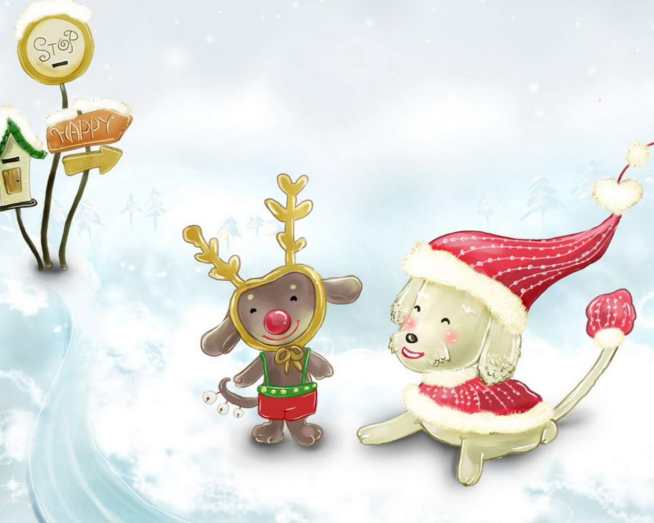 Holidays Christmas wallpaper 1280x1024