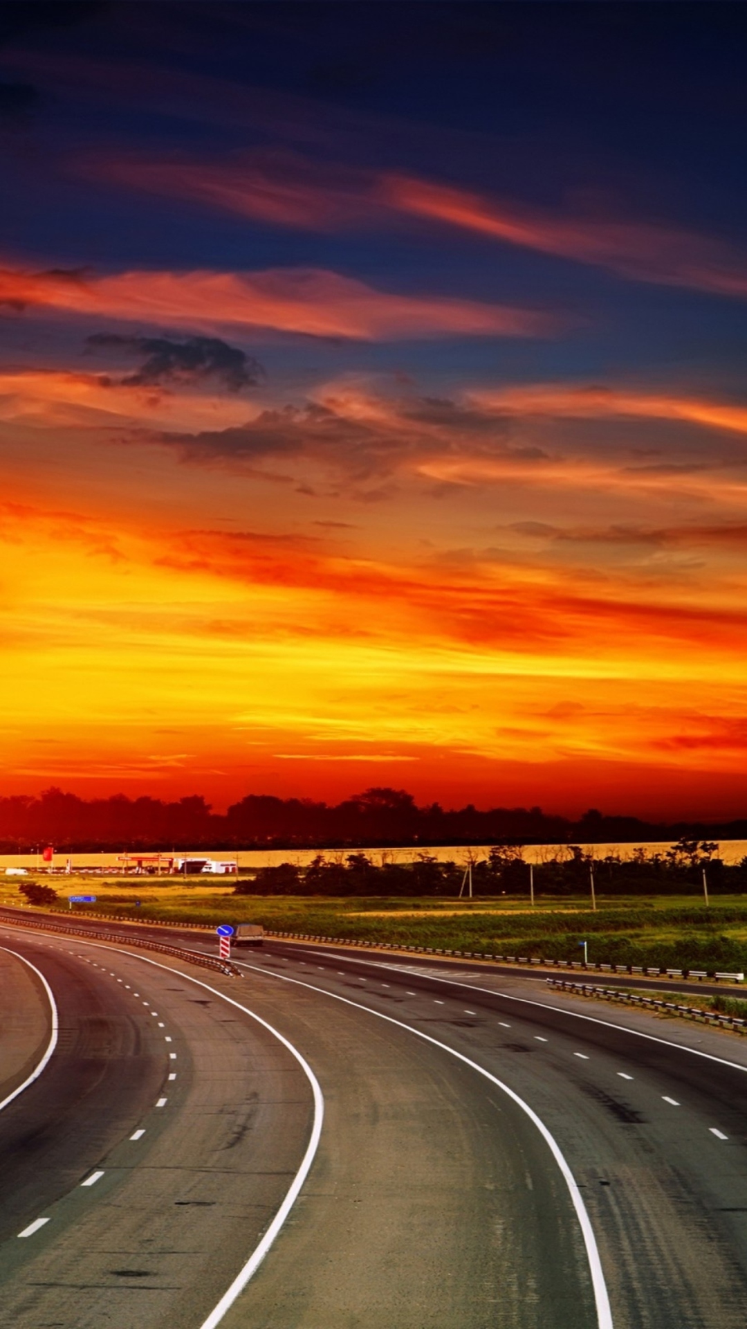 Sunset Highway wallpaper 1080x1920