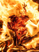 Fondo de pantalla Burn and flames 132x176