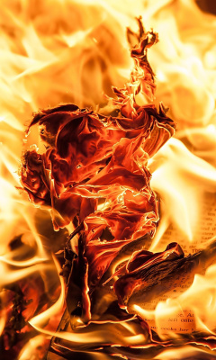 Sfondi Burn and flames 240x400