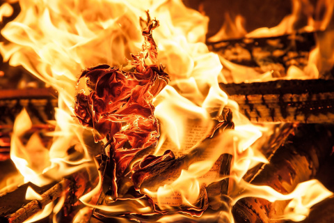 Sfondi Burn and flames 480x320