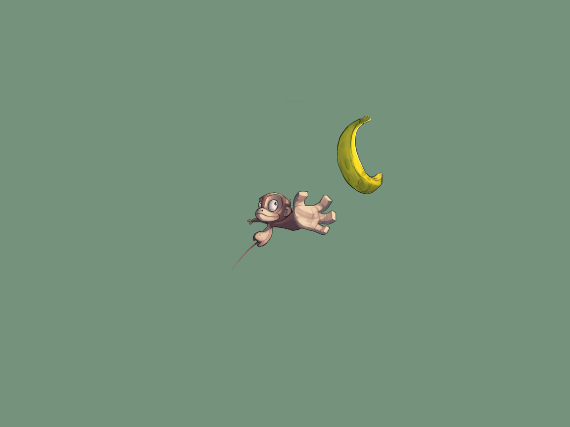 Monkey Wants Banana wallpaper 1152x864