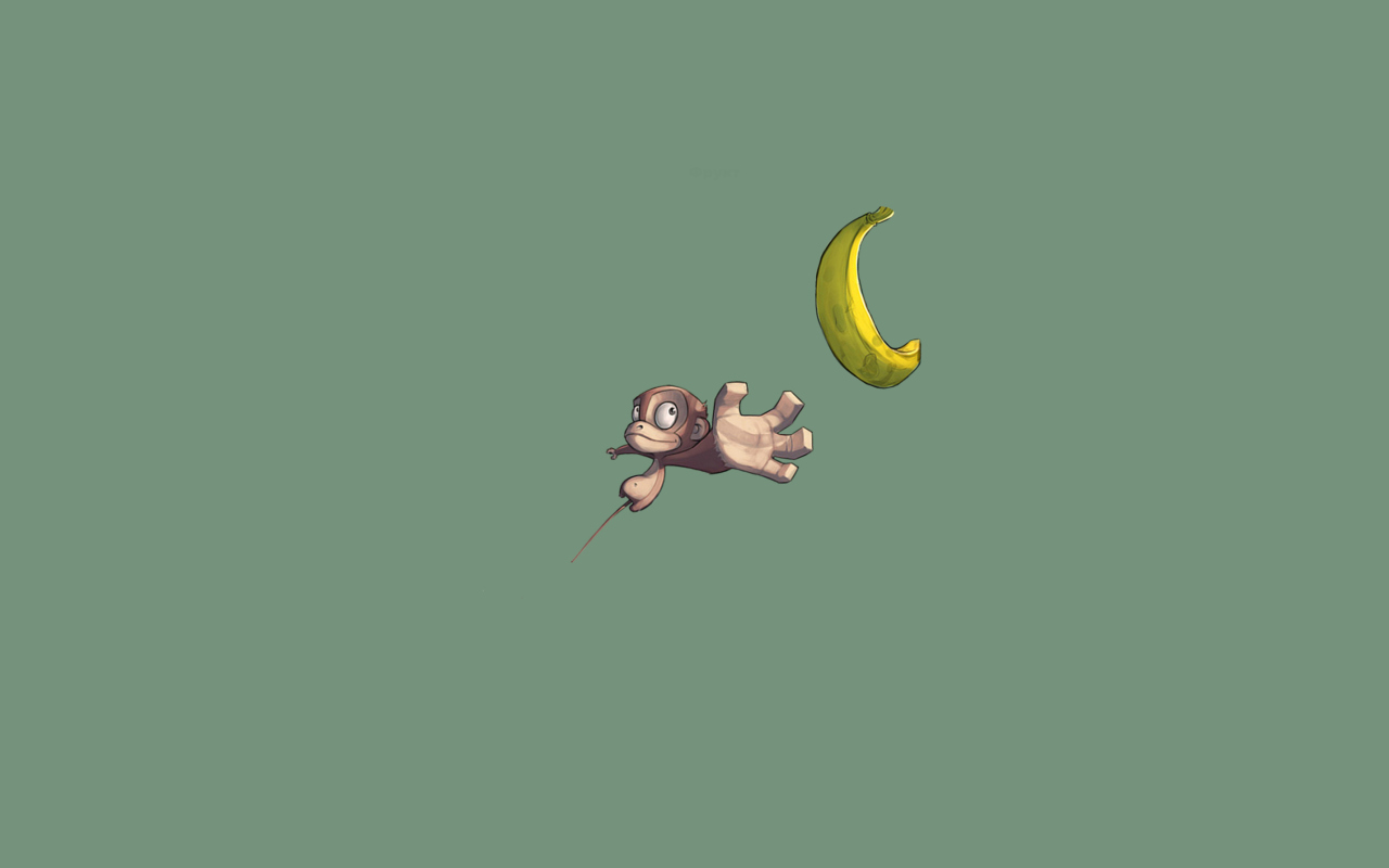 Das Monkey Wants Banana Wallpaper 1280x800