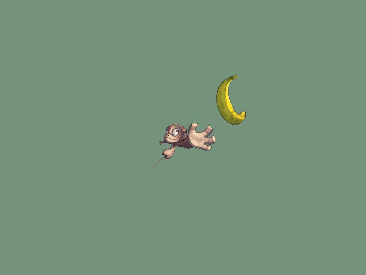 Monkey Wants Banana wallpaper 1280x960
