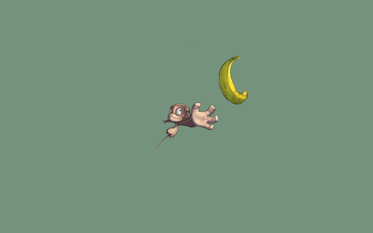 Monkey Wants Banana wallpaper 1440x900