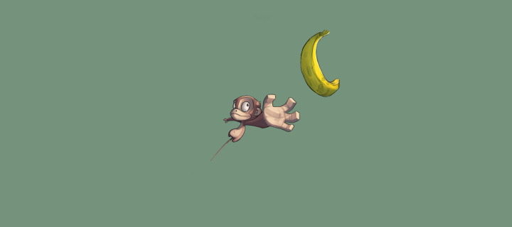Обои Monkey Wants Banana 720x320