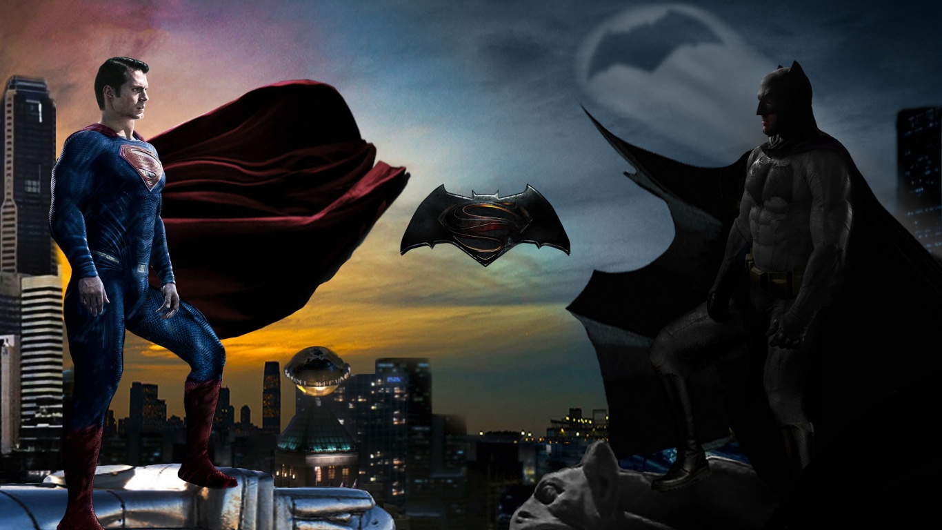 Das Batman VS Superman Wallpaper 1366x768