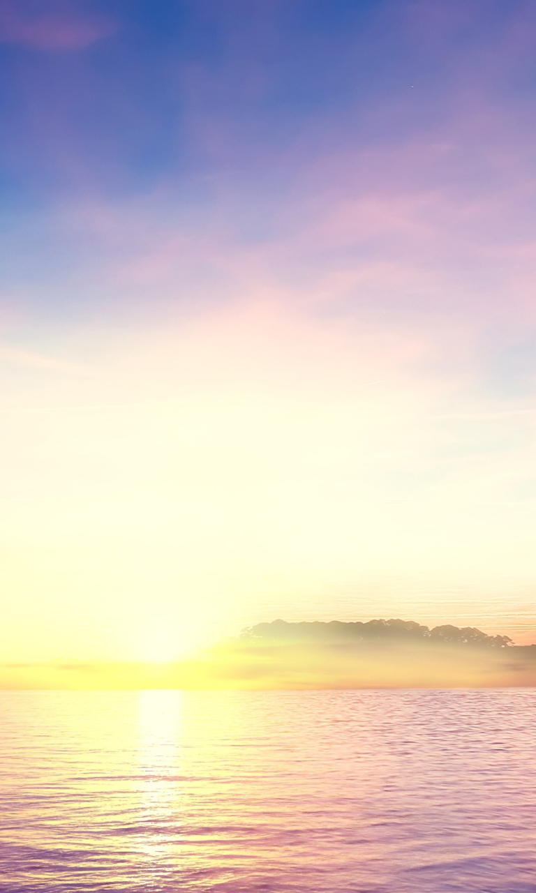 Tropical Island Sunset wallpaper 768x1280