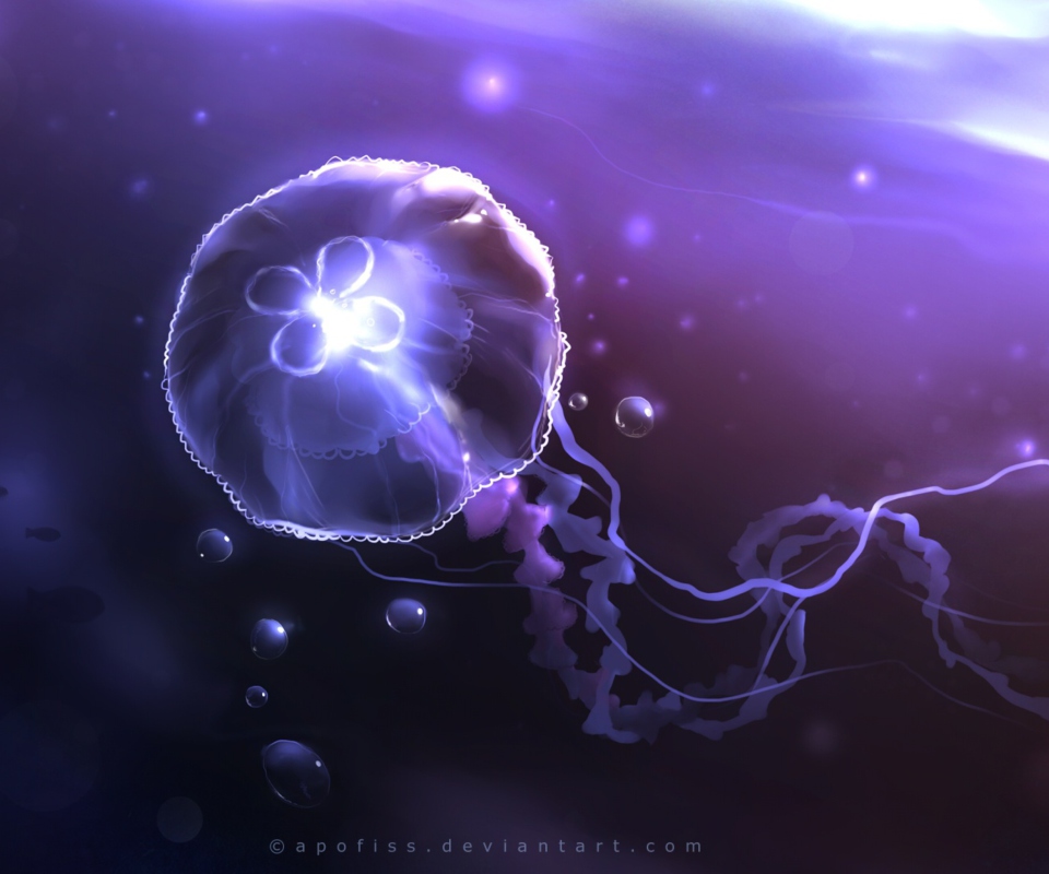 Underwater Jellyfish screenshot #1 960x800